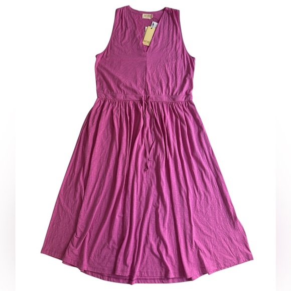 NWT Nation Ltd Brianna Midi  Rosebud Pink Dress Large L Beach Lightweight Casual - Picture 2 of 13